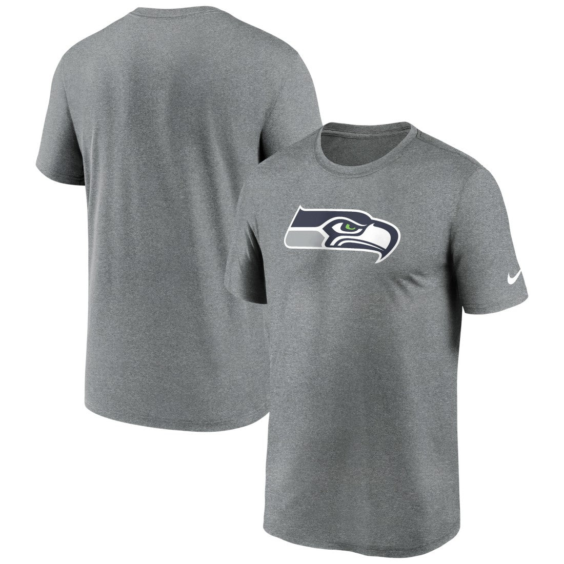 Seattle Seahawks Primetime Legend Logo Performance T-Shirt - Heather Charcoal | Nike on sale