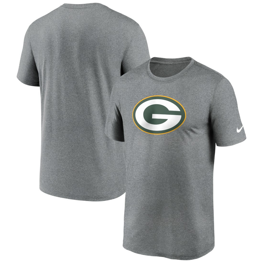 Green Bay Packers Primetime Legend Logo Performance T-Shirt - Heather Charcoal | Nike outlet