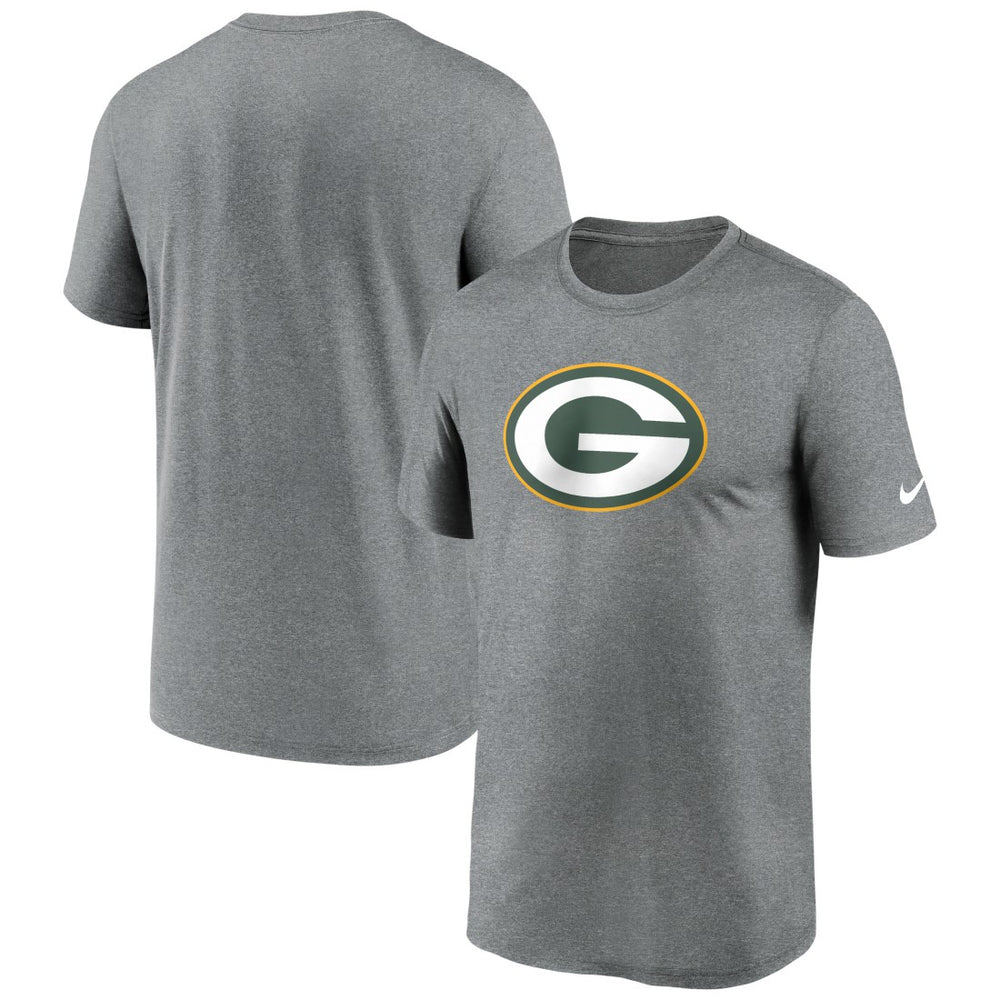 Green Bay Packers Primetime Legend Logo Performance T-Shirt - Heather Charcoal | Nike outlet