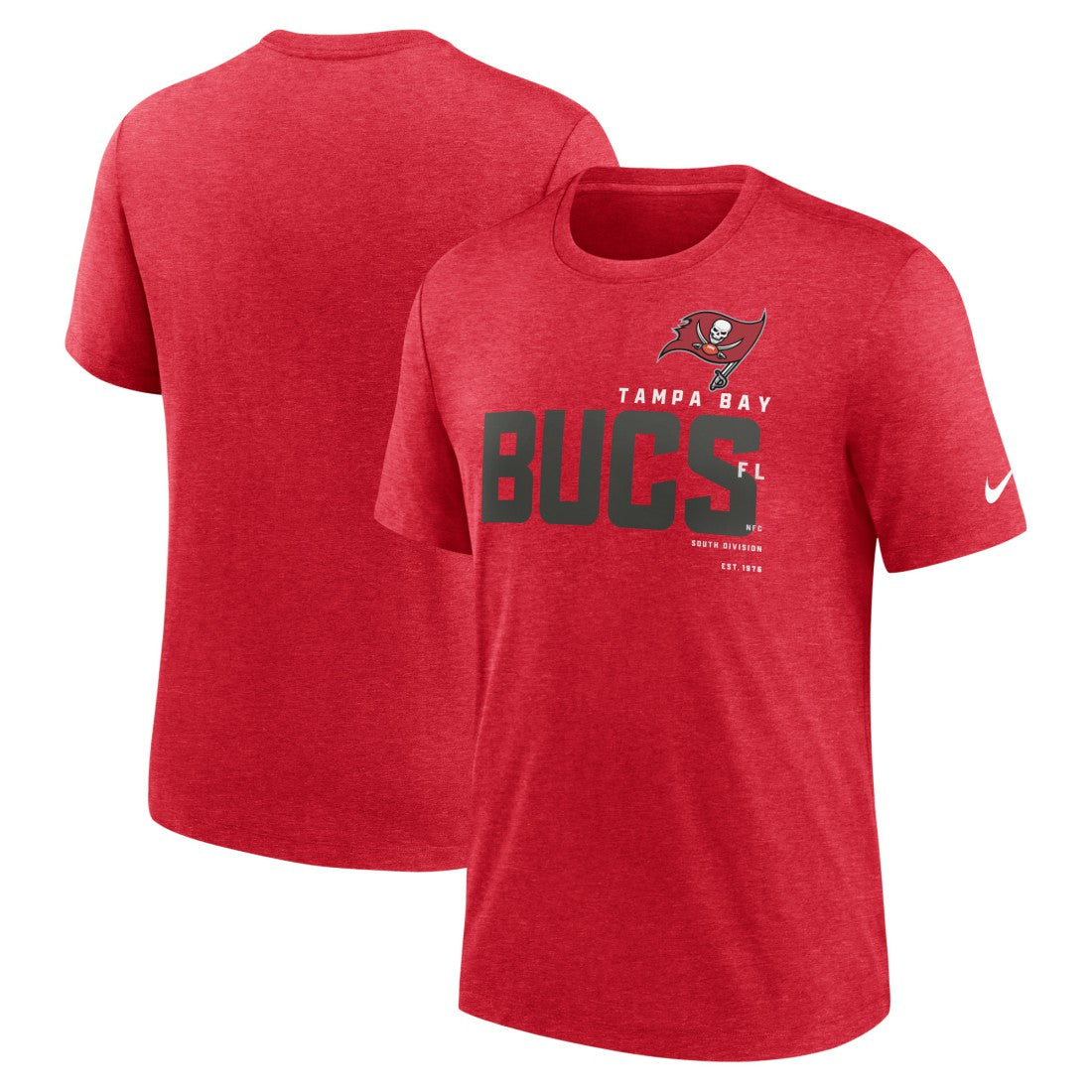 Tampa Bay Buccaneers Team Tri-Blend T-Shirt - Heather Red | Nike on sale