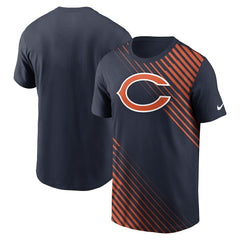 Chicago Bears Yard Line Fashion Asbury T-Shirt - Navy | Nike for sale