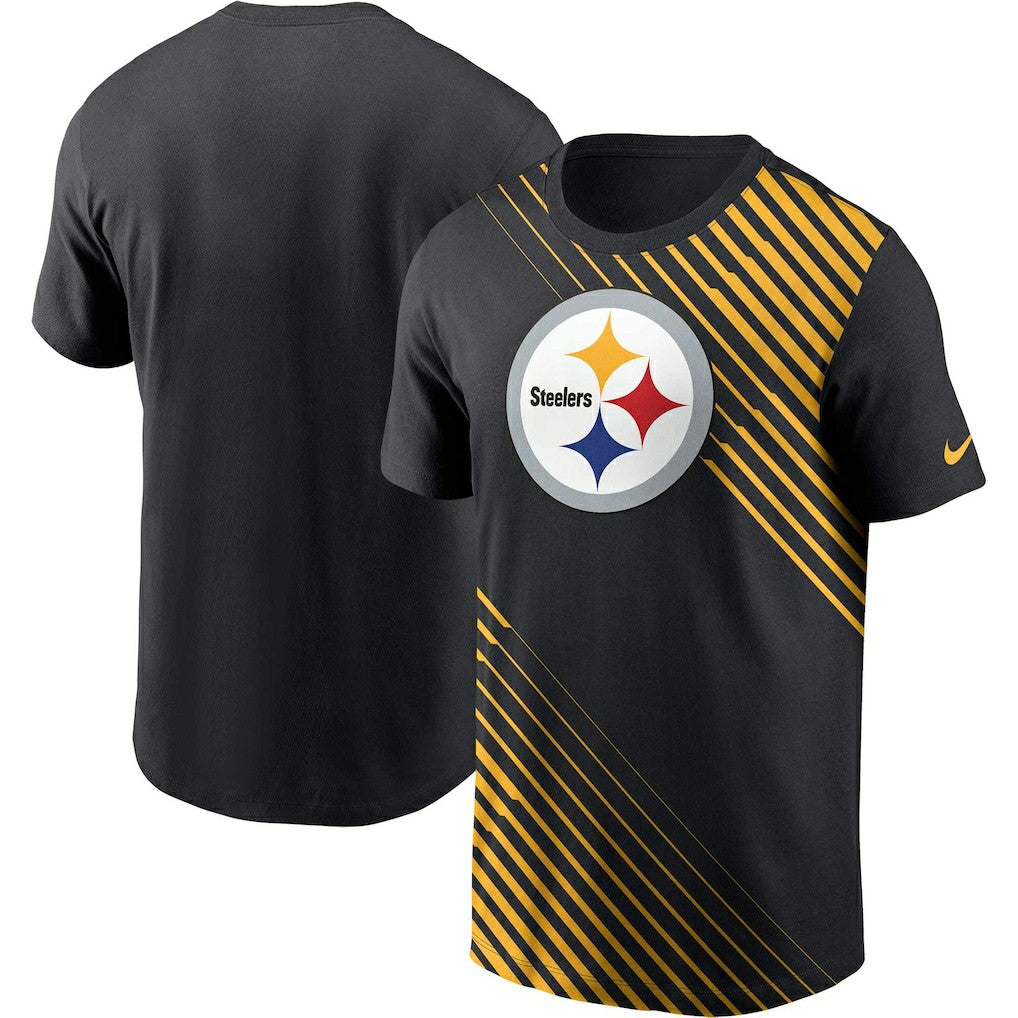 Pittsburgh Steelers Yard Line Fashion Asbury T-Shirt - Black | Nike for sale