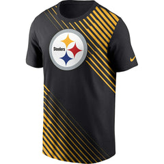 Pittsburgh Steelers Yard Line Fashion Asbury T-Shirt - Black | Nike for sale