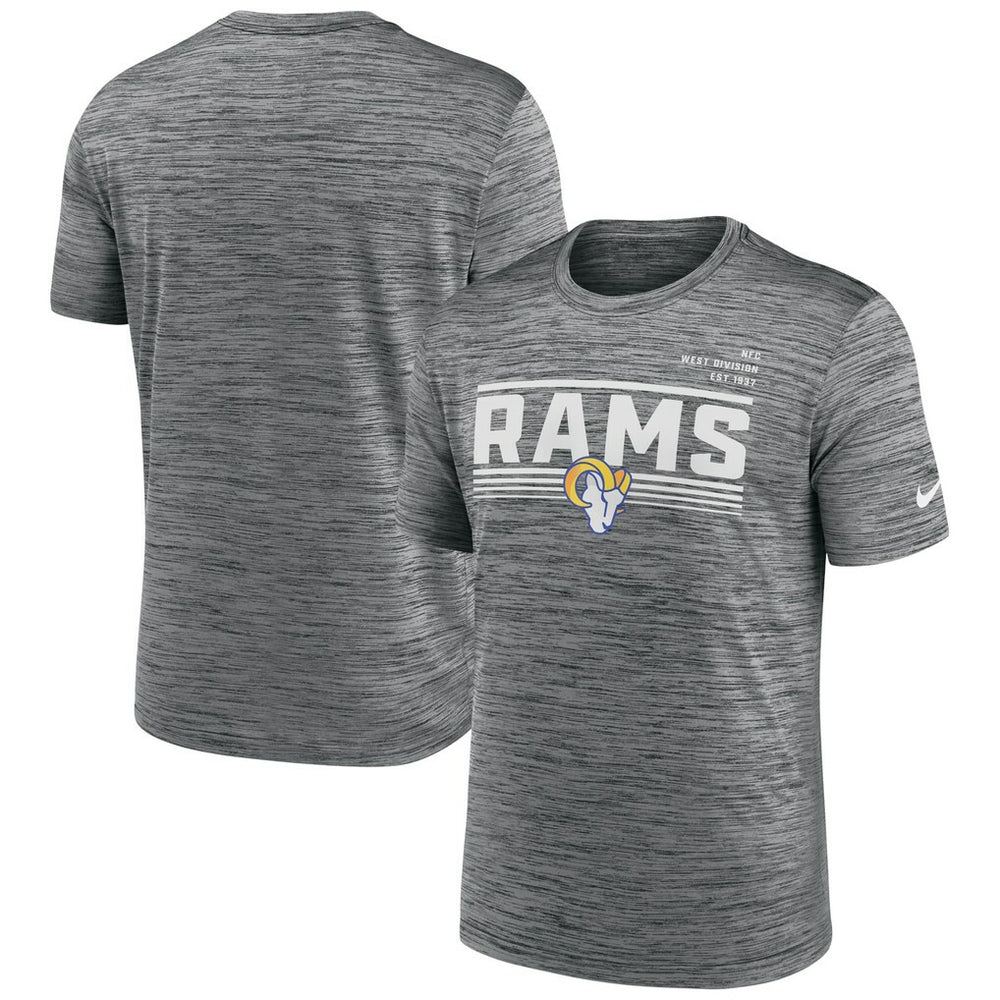 Los Angeles Rams Yardline Velocity Performance T-Shirt - Gray | Nike outlet