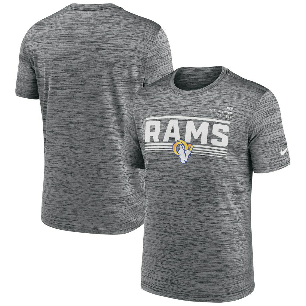Los Angeles Rams Yardline Velocity Performance T-Shirt - Gray | Nike outlet