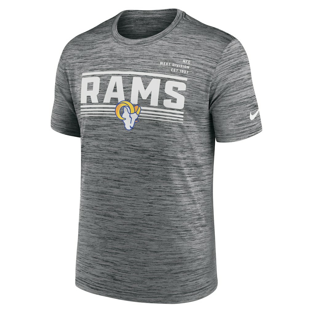 Los Angeles Rams Yardline Velocity Performance T-Shirt - Gray | Nike outlet