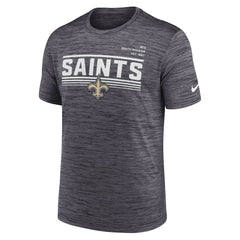 New Orleans Saints Yardline Velocity Performance T-Shirt - Anthracite | Nike cheap