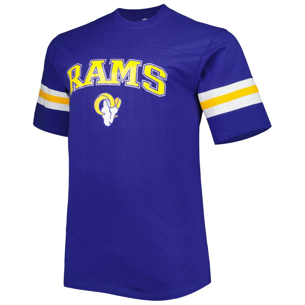 Los Angeles Rams Big & Tall Arm Stripe T-Shirt - Royal sale