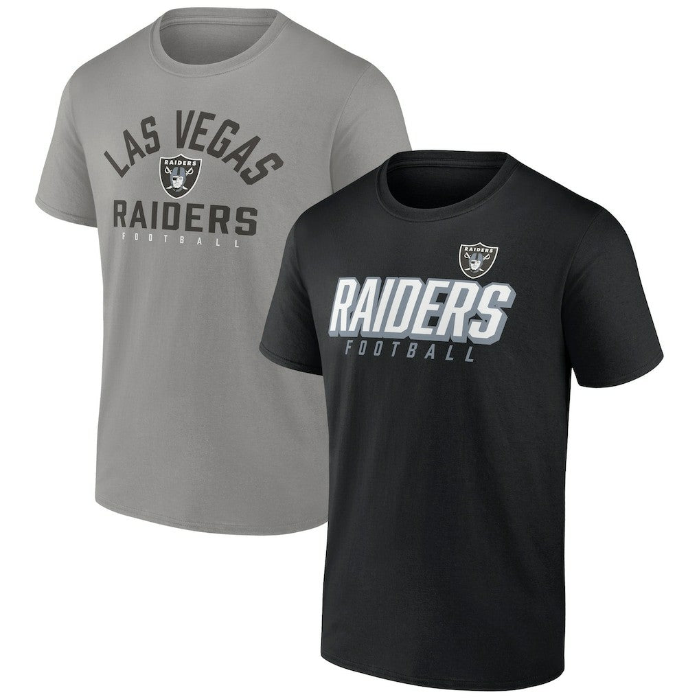 Las Vegas Raiders Player Pack T-Shirt Combo Set - Black/Silver discount