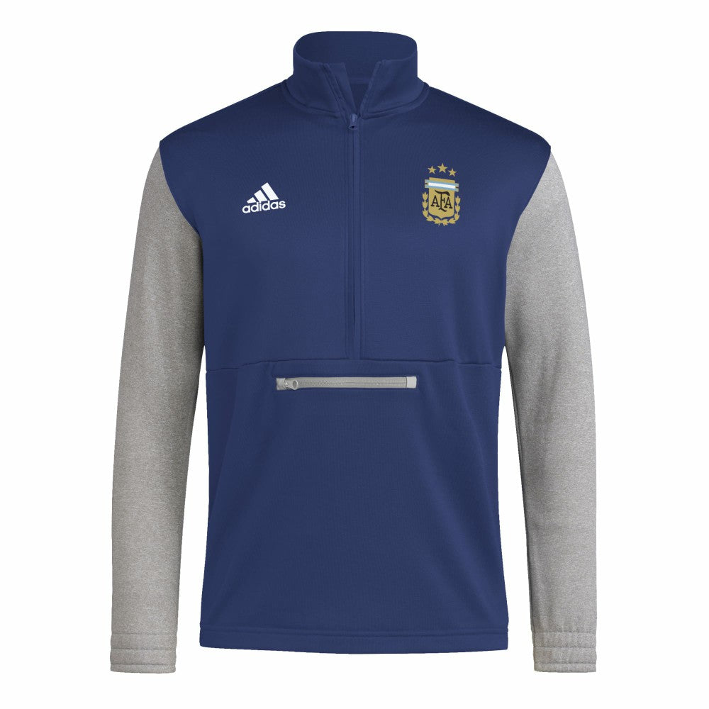 Argentina National Team Crest Long Sleeve Half-Zip Top - Navy | Adidas sale