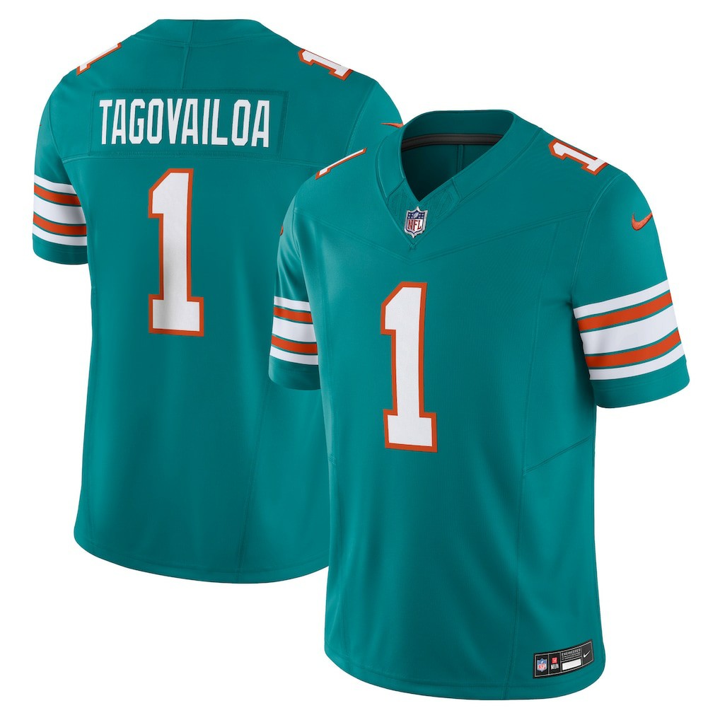 Tua Tagovailoa Miami Dolphins Vapor F.U.S.E. Limited Jersey - Aqua | Nike on sale