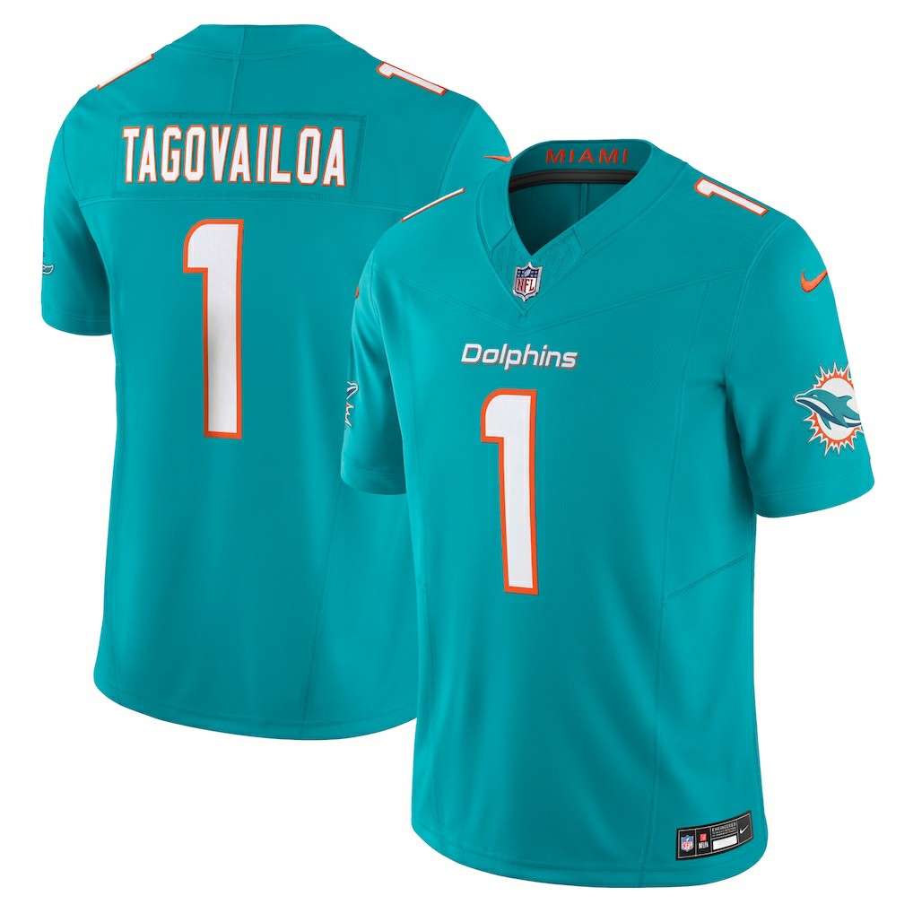 Tua Tagovailoa Miami Dolphins Vapor F.U.S.E. Limited Jersey - Aqua | Nike for sale