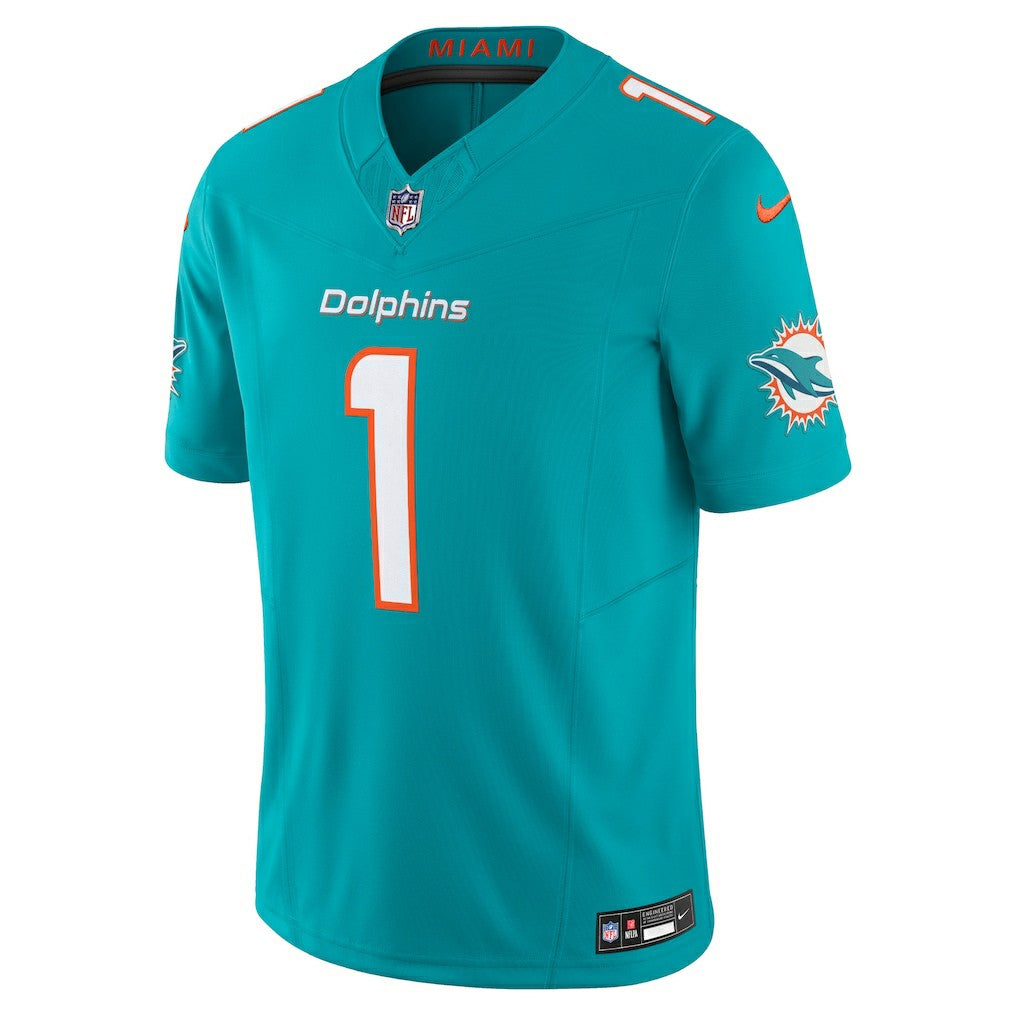 Tua Tagovailoa Miami Dolphins Vapor F.U.S.E. Limited Jersey - Aqua | Nike for sale