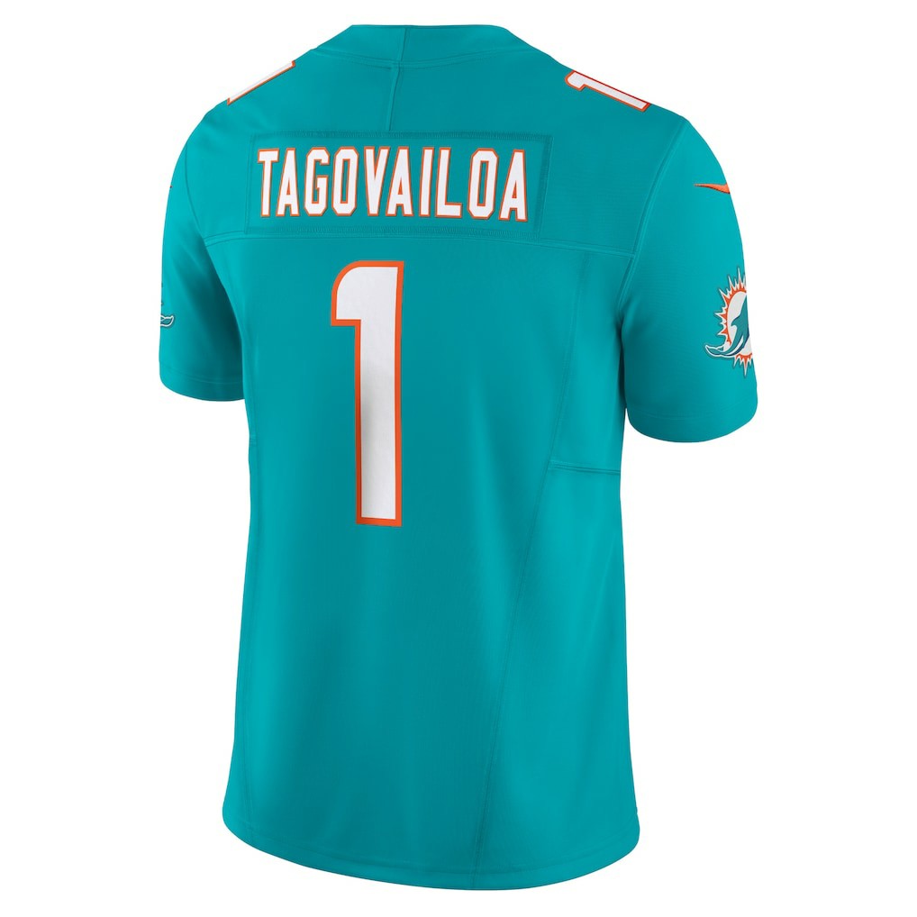Tua Tagovailoa Miami Dolphins Vapor F.U.S.E. Limited Jersey - Aqua | Nike for sale