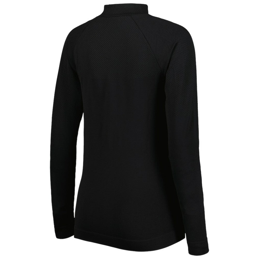 Houston Astros Levelwear Women's Verse Asymmetrical Raglan Tri-Blend Quarter-Zip Jacket - Black