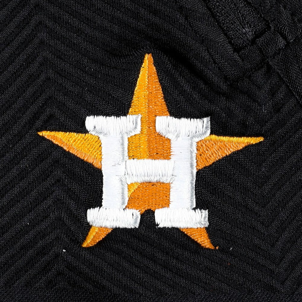 Houston Astros Levelwear Women's Verse Asymmetrical Raglan Tri-Blend Quarter-Zip Jacket - Black