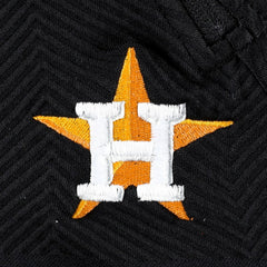 Houston Astros Levelwear Women's Verse Asymmetrical Raglan Tri-Blend Quarter-Zip Jacket - Black