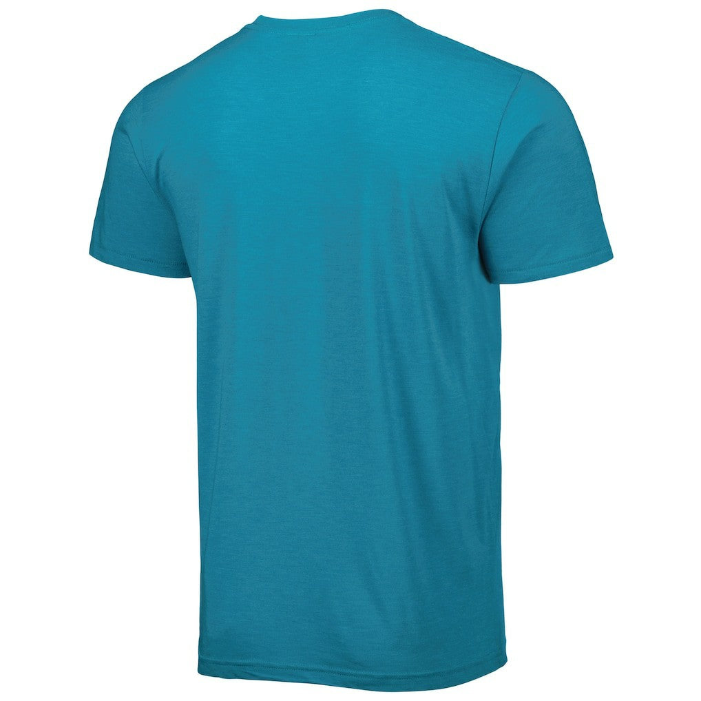 Fred Taylor Jacksonville Jaguars Homage Unisex Caricature Retired Player Tri-Blend T-Shirt - Teal outlet
