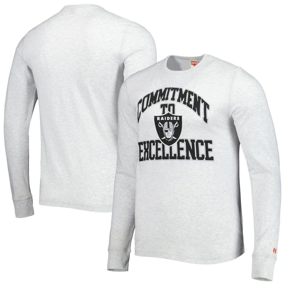 Las Vegas Raiders Homage Hyper Local Tri-Blend Long Sleeve T-Shirt - Ash discount