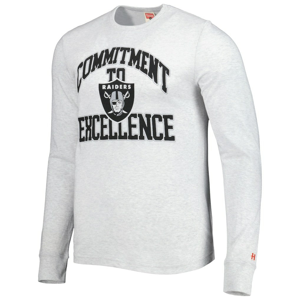 Las Vegas Raiders Homage Hyper Local Tri-Blend Long Sleeve T-Shirt - Ash discount