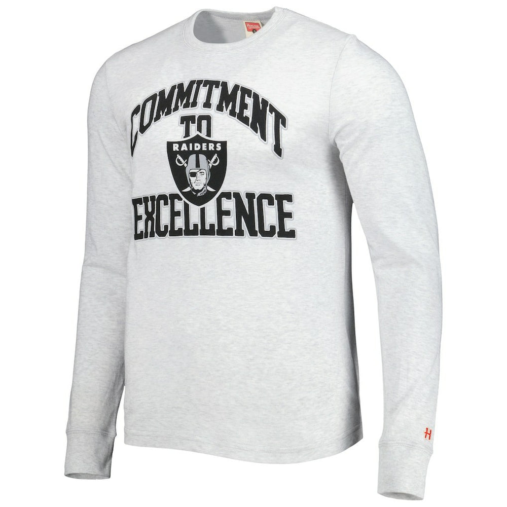 Las Vegas Raiders Homage Hyper Local Tri-Blend Long Sleeve T-Shirt - Ash discount