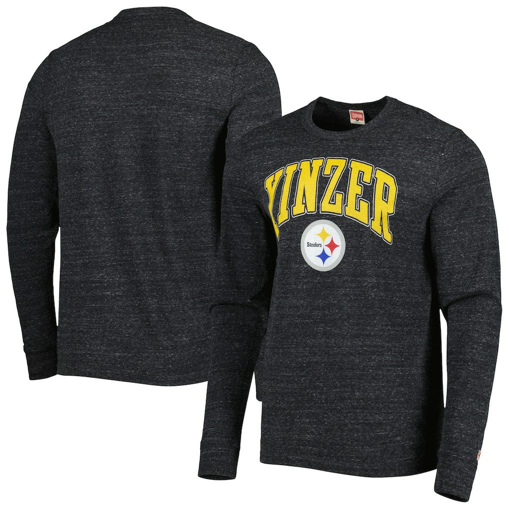 Pittsburgh Steelers Homage Hyper Local Tri-Blend Long Sleeve T-Shirt - Charcoal cheap