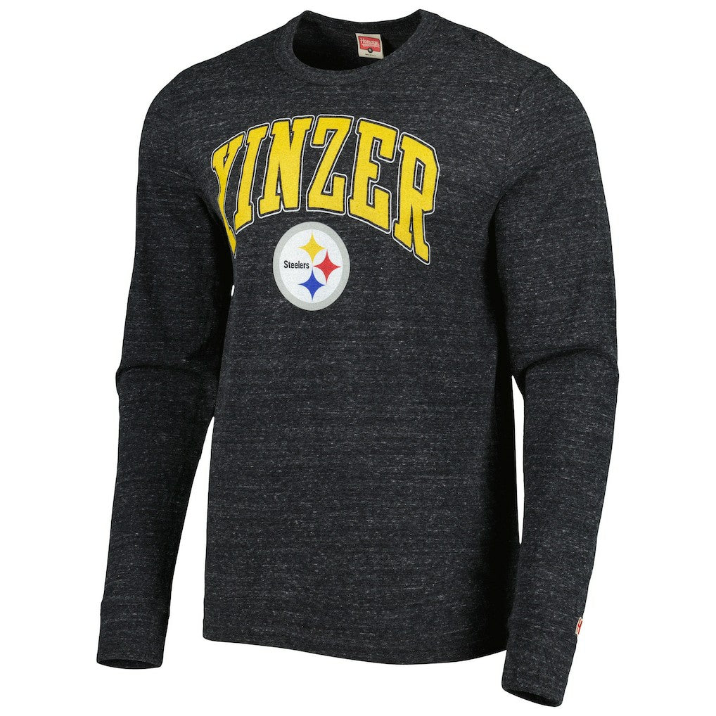 Pittsburgh Steelers Homage Hyper Local Tri-Blend Long Sleeve T-Shirt - Charcoal cheap