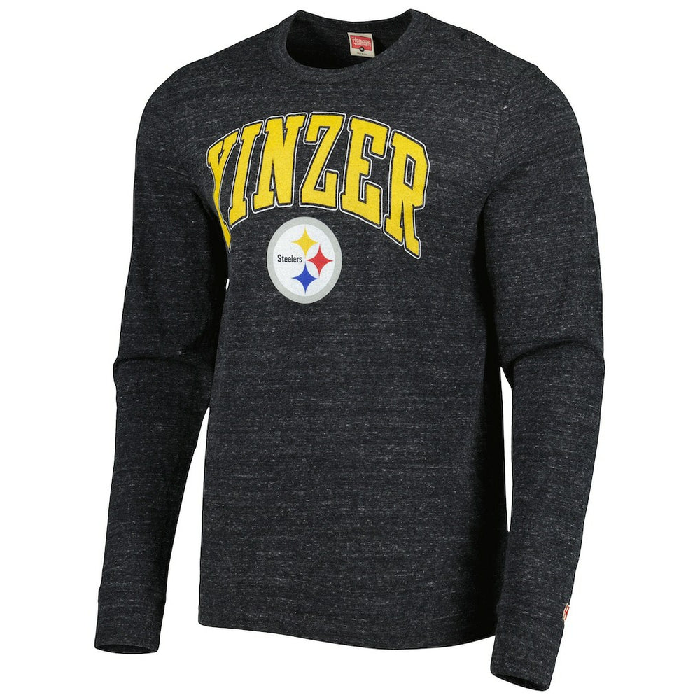 Pittsburgh Steelers Homage Hyper Local Tri-Blend Long Sleeve T-Shirt - Charcoal cheap