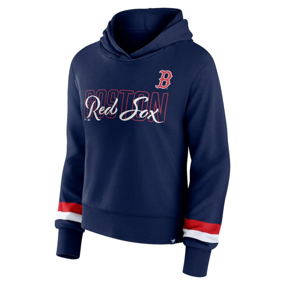Boston Red Sox Women's Over Under Pullover Hoodie - Navy