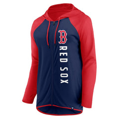 Boston Red Sox Women's Forever Fan Full-Zip Hoodie Jacket - Navy/Red