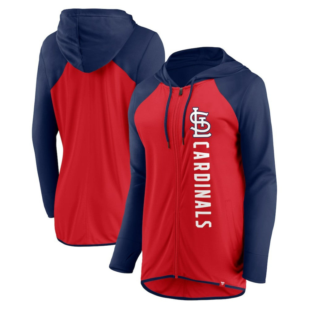St. Louis Cardinals Women's Forever Fan Full-Zip Hoodie Jacket - Red/Navy