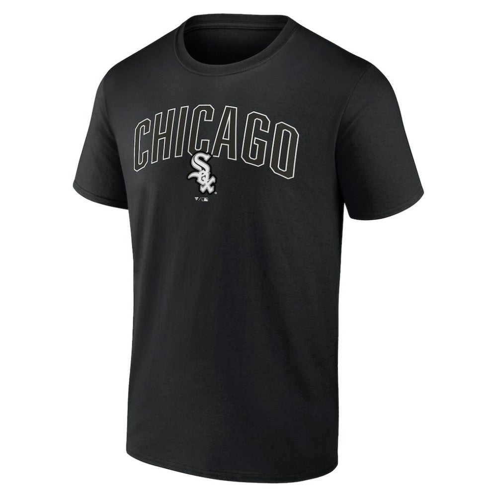 Chicago White Sox Arch T-Shirt & Shorts Combo Set - Black/Heather Gray