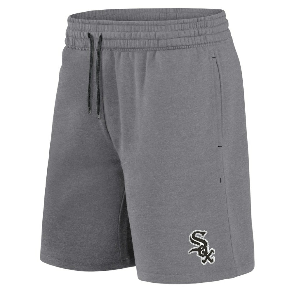 Chicago White Sox Arch T-Shirt & Shorts Combo Set - Black/Heather Gray