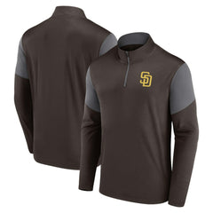 San Diego Padres Logo Quarter-Zip Top - Brown