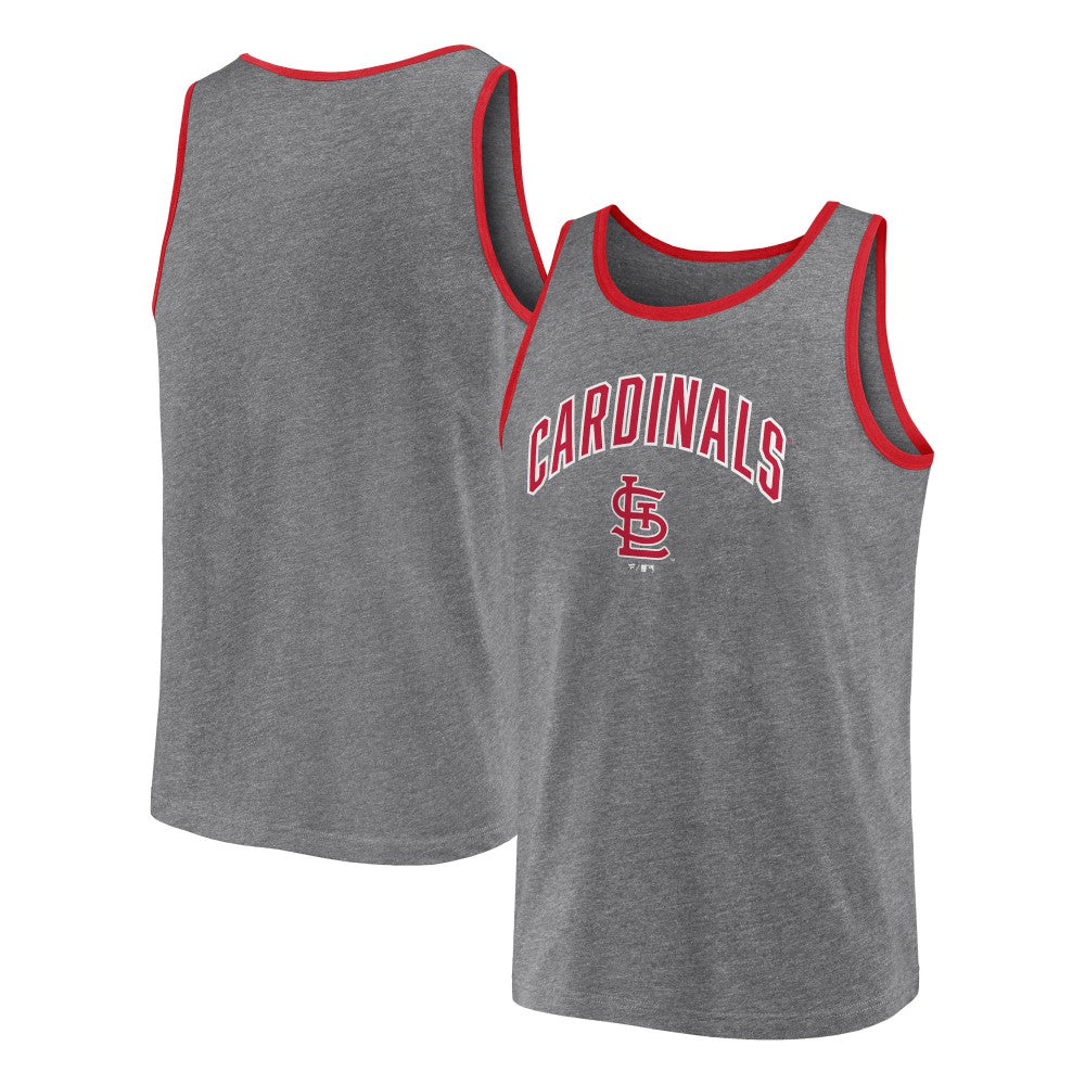 St. Louis Cardinals Primary Tank Top - Heather Gray