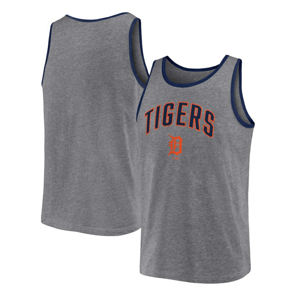 Detroit Tigers Primary Tank Top - Heather Gray