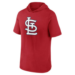 St. Louis Cardinals Short Sleeve Hoodie T-Shirt - Red