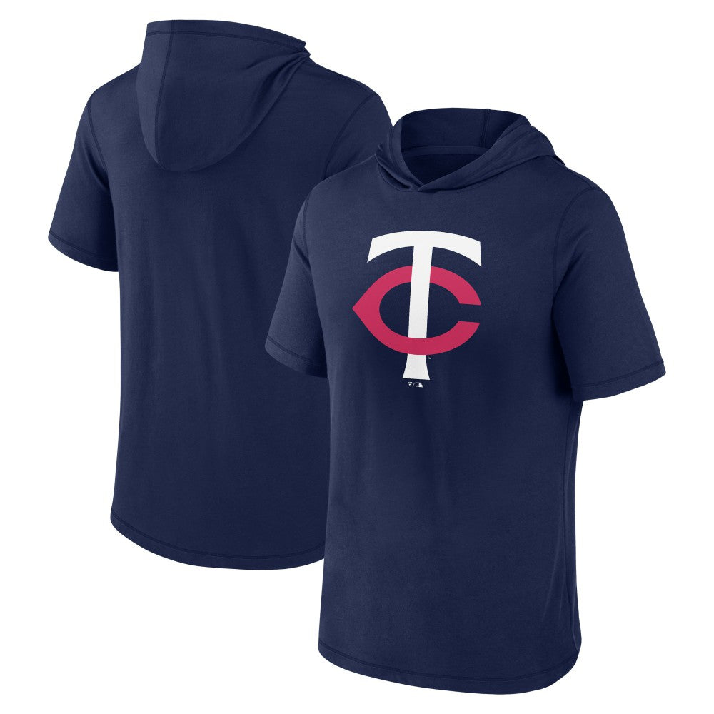 Minnesota Twins Short Sleeve Hoodie T-Shirt - Navy
