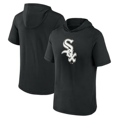 Chicago White Sox Short Sleeve Hoodie T-Shirt - Black