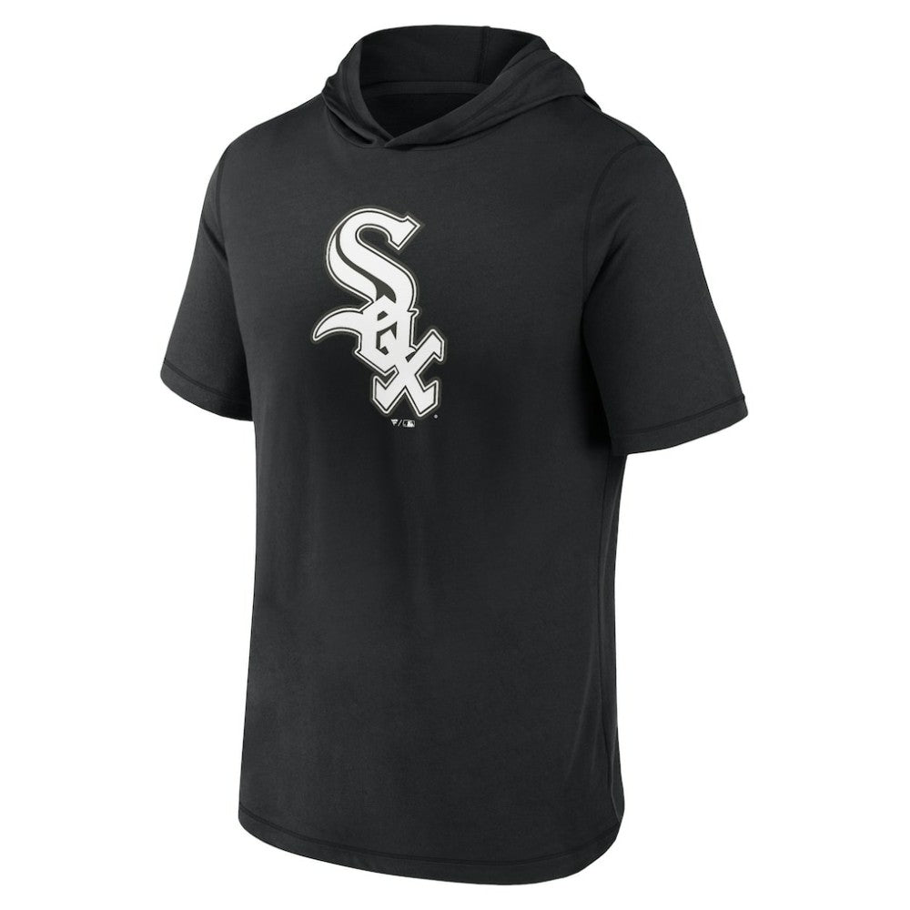 Chicago White Sox Short Sleeve Hoodie T-Shirt - Black
