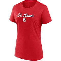 St. Louis Cardinals Women's Script T-Shirt & Shorts Combo Set - Red/Gray