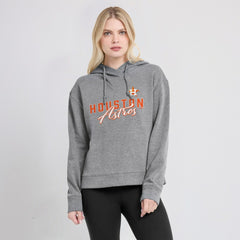 Houston Astros Women's Script Favorite Lightweight Pullover Hoodie - Heather Gray