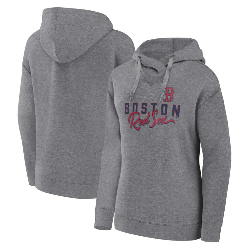 Boston Red Sox Women's Script Favorite Lightweight Pullover Hoodie - Heather Gray