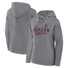 Boston Red Sox Women's Script Favorite Lightweight Pullover Hoodie - Heather Gray
