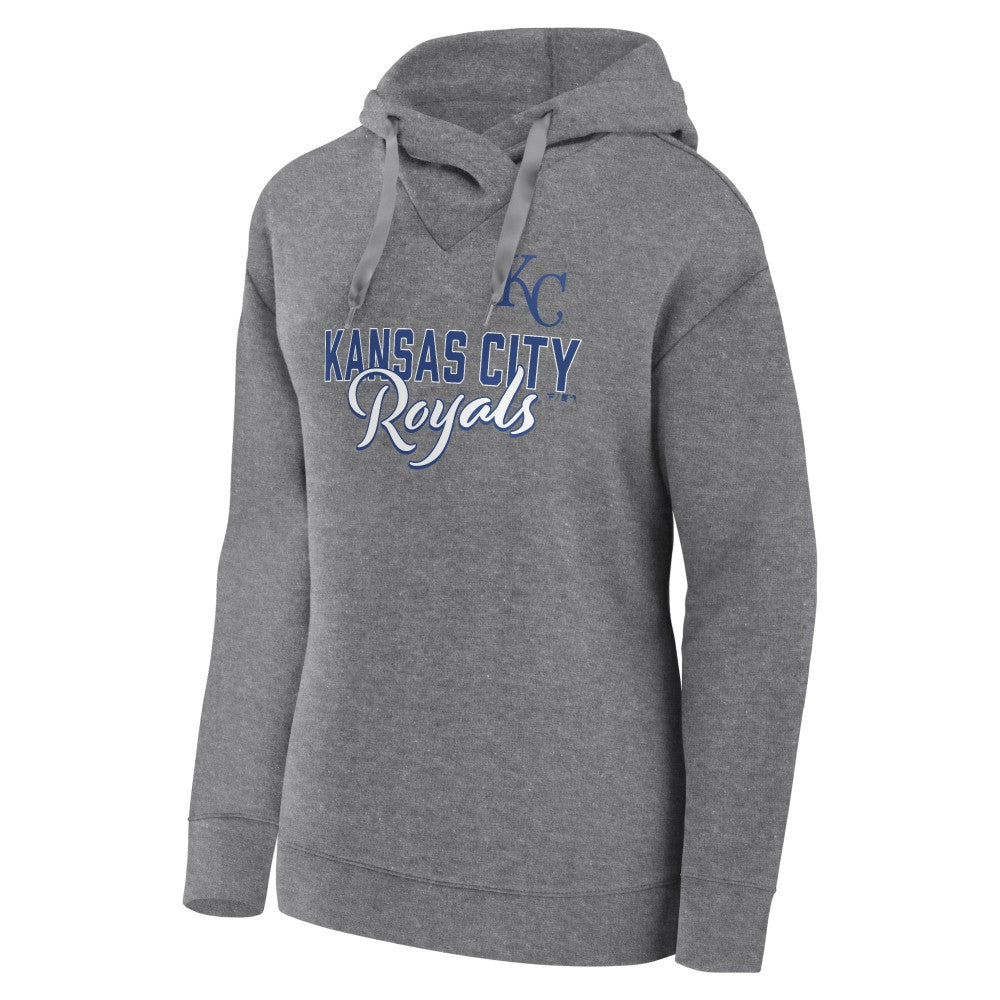 Kansas City Royals Women's Script Favorite Lightweight Pullover Hoodie - Heather Gray
