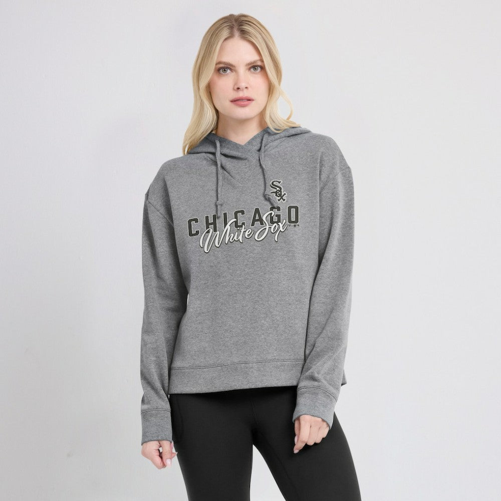 Chicago White Sox Women's Script Favorite Lightweight Pullover Hoodie - Heather Gray