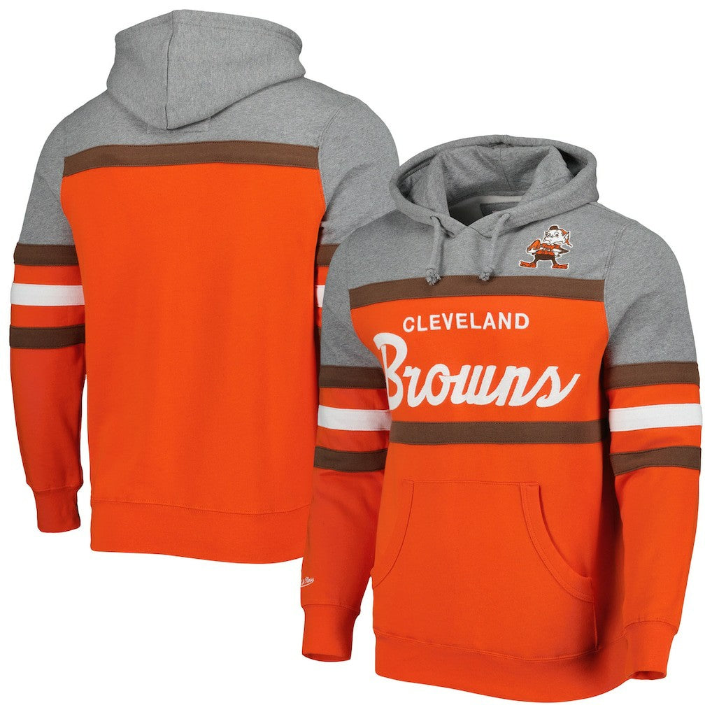 Cleveland Browns Head Coach Pullover Hoodie - Orange/Heathered Gray discount