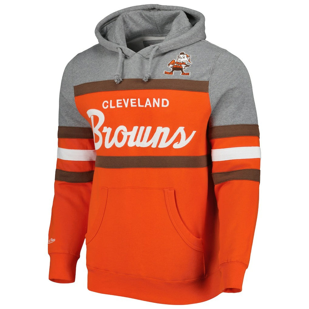 Cleveland Browns Head Coach Pullover Hoodie - Orange/Heathered Gray discount