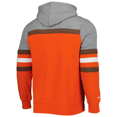 Cleveland Browns Head Coach Pullover Hoodie - Orange/Heathered Gray discount
