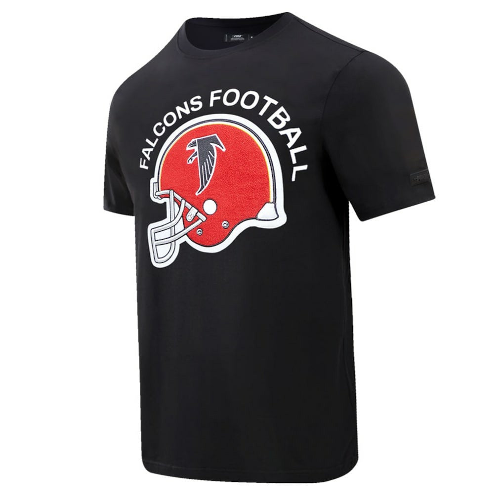 Atlanta Falcons Pro Standard Red Helmet Wordmark T-Shirt - Black on sale
